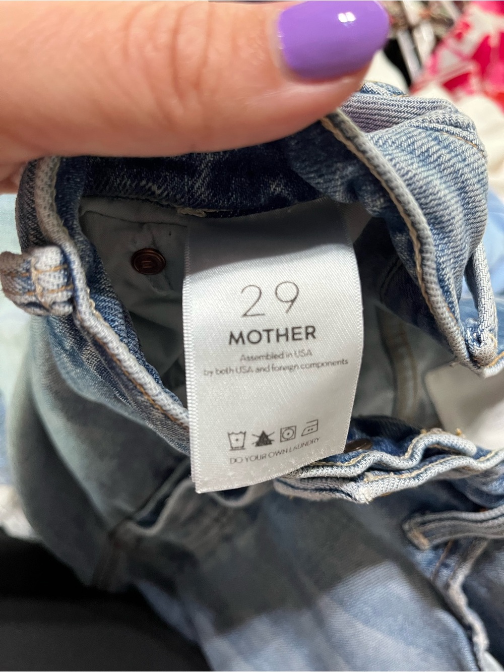 MOTHER Light Blue Distressed Denim Cutoff Shorts - Picture 5 of 8